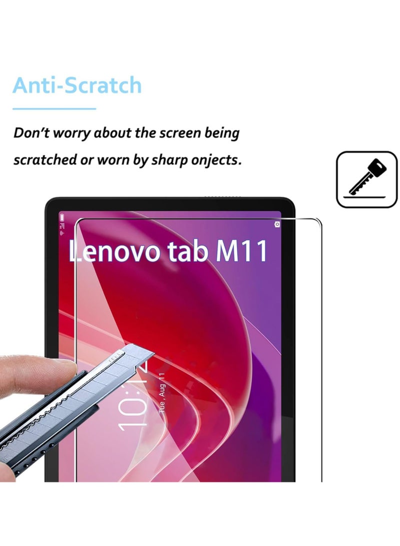 Lenovo Tab M11 - 11 Inch Tempered Glass Screen Protector – High Transparency, Delicate Touch, Anti-Explosion, Smooth Arc Edges, Easy Installation, Screen Protector for Lenovo Tab M11  - Image 2