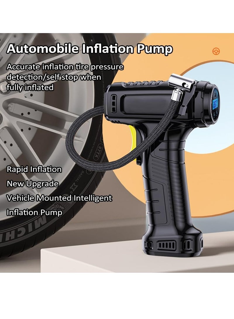 Digital Mini Car Tyre Inflator Air Compressor with Auto Stop and LED Light 12V Fast Portable Air Pump for Car Bicycle Motorcycle Ball Air Mattress - Image 4