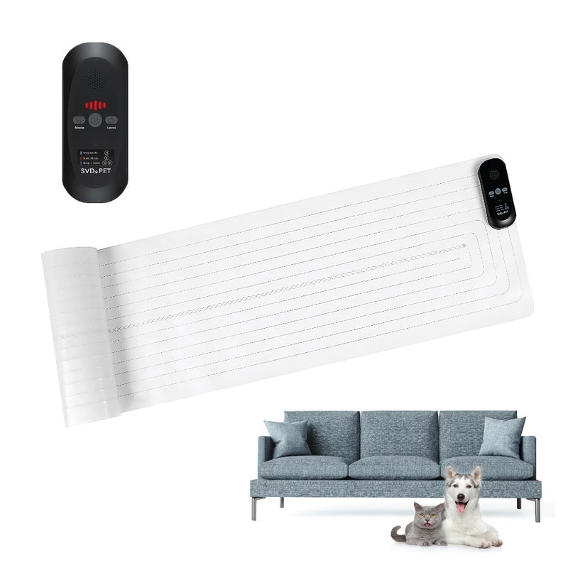 SVD.PET SVDPET Pet Training Mat with Tester 60 X 12 Pet Shock Pad Dogs Cats Electronic Repellent mat for Indoor 3 Training Modes 5 Levels Pet Safe Mode Black Controller - Image 2
