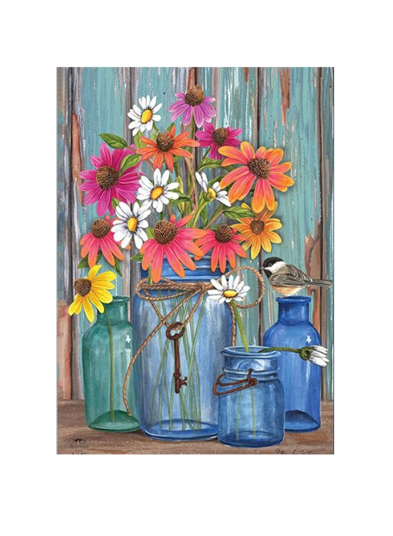 KASTWAVE Diamond Painting Kits for Adults, DIY 5D Round Full Drill Flowers Diamond Art, Number kit Crystal Rhinestone Embroidery Cross Stitch Arts Craft for Home Decor Gifts Very Suitable for Home Leisure - Image 1