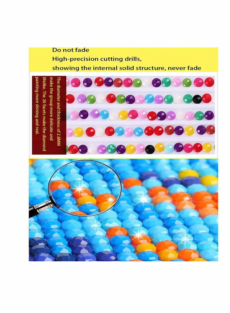KASTWAVE Diamond Painting Kits for Adults, DIY 5D Round Full Drill Flowers Diamond Art, Number kit Crystal Rhinestone Embroidery Cross Stitch Arts Craft for Home Decor Gifts Very Suitable for Home Leisure - Image 5
