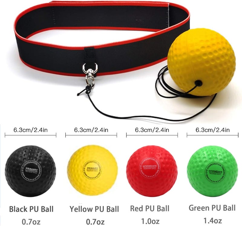 KT-GARY Boxing Reflex Ball for Kids and Adults,4 Levels Boxing Ball with 2 Adjustable Headbands,Boxing Equipment Punching Ball Great for Hand Eye Coordination Punching Speed and Fight Reaction - Image 5