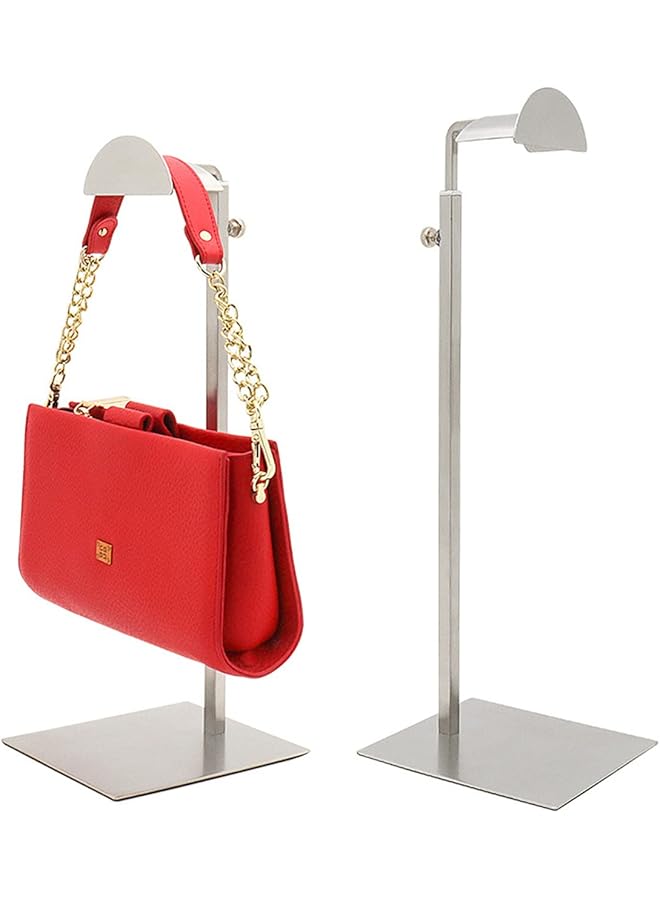 The Bros 2 Pack Metal Adjustable Handbag Display Stand Holder Hanging Bag Rack for Retail Store Windows Tabletop Display Props Shelves Organizer Storage for Home - Image 1