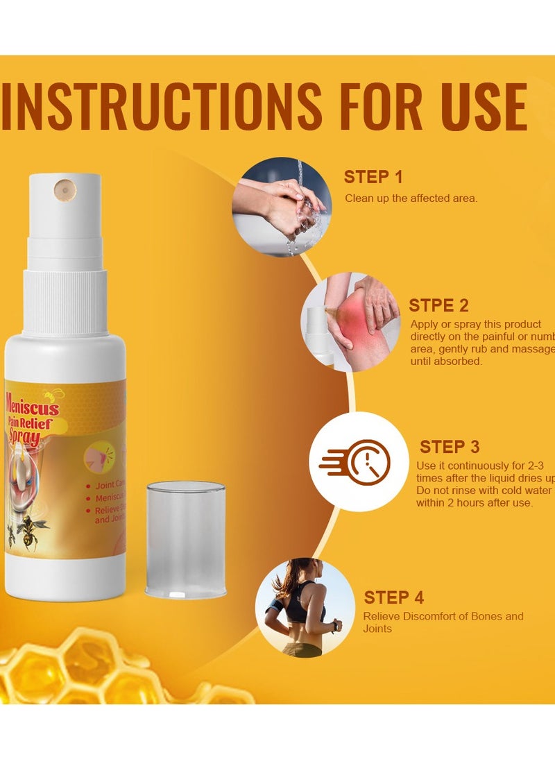 Sumifun Knee Joint Pain Relief Spray - Hand And Foot Tenosynovitis Cold Gel, Joint Bone Spray, Muscle Joint Pain Rapid Relief Spray, Soothing Joint Cream, Repair Damaged Tendons, Relief - Image 2