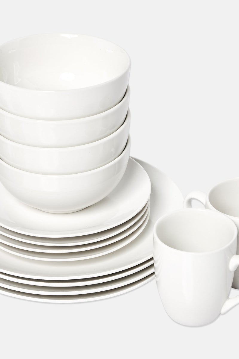 Gibson Home 16 Pieces Ogalla Ceramic Dinnerware Set, White - Image 4