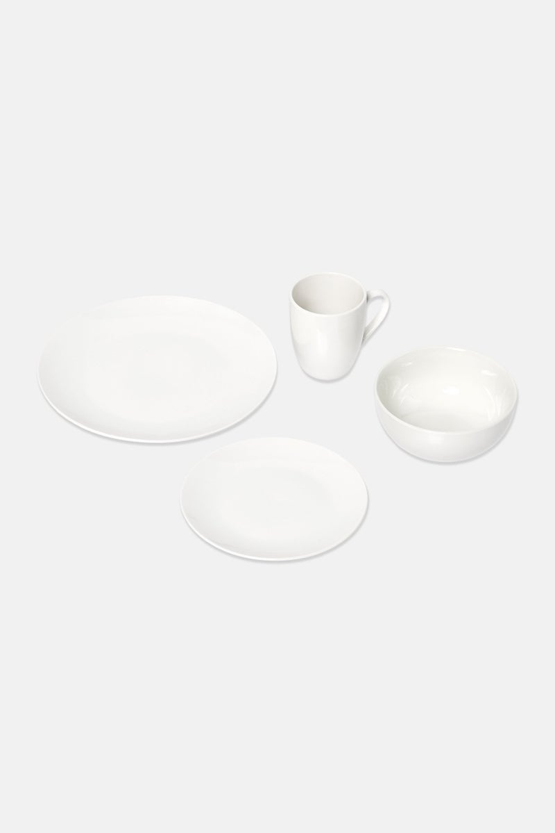 Gibson Home 16 Pieces Ogalla Ceramic Dinnerware Set, White - Image 3