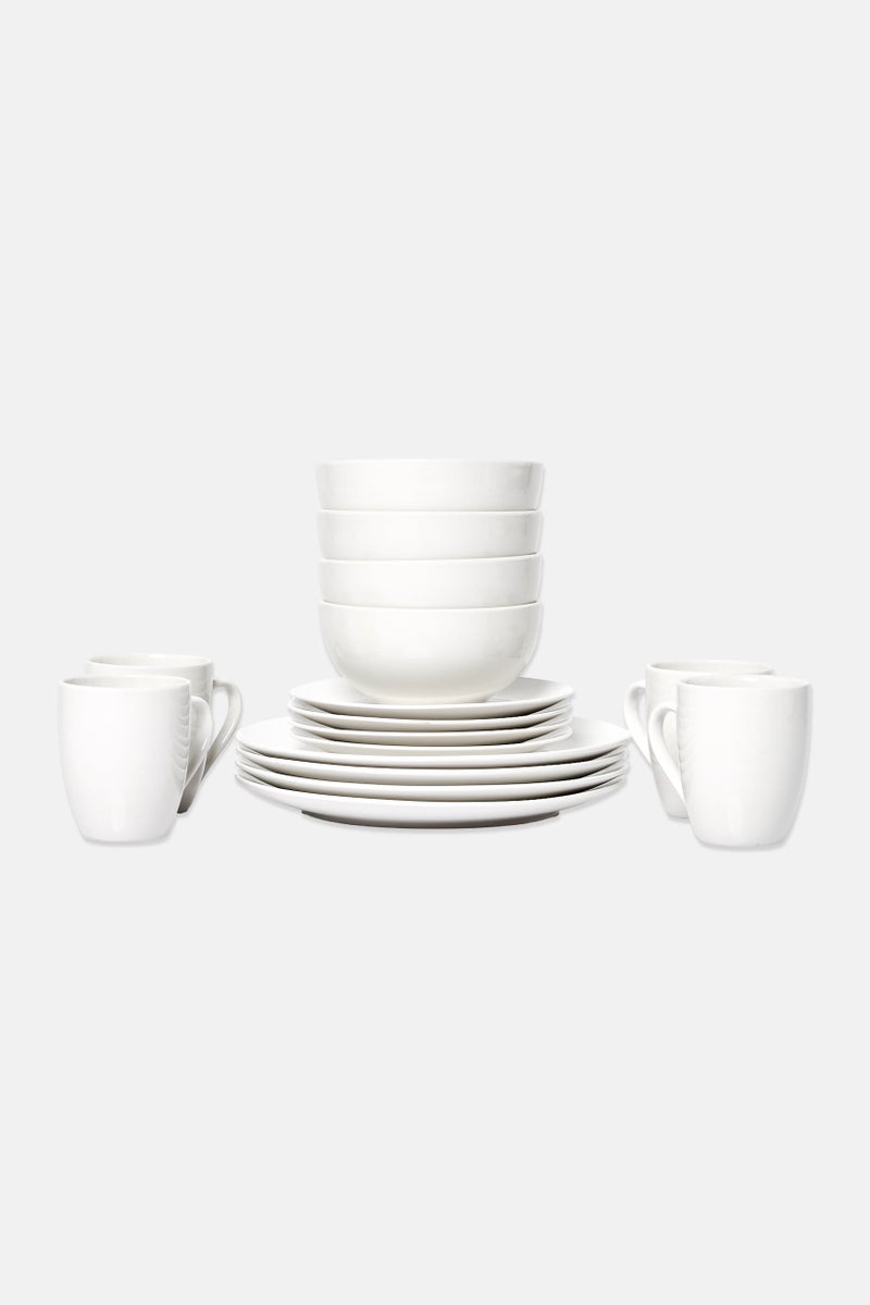Gibson Home 16 Pieces Ogalla Ceramic Dinnerware Set, White - Image 1