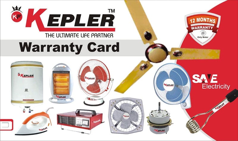 KF KEPLER KF KEPLER Ultima 300 mm 3 Blade Wall Fan integrated oscillation system Glossy White Pack of 1  - Image 4