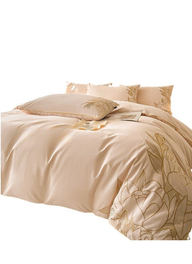 Generic Bed Sheet Style —  French High-End  Pure Cotton Embroidered Bedding Four Piece Set  - Image 4
