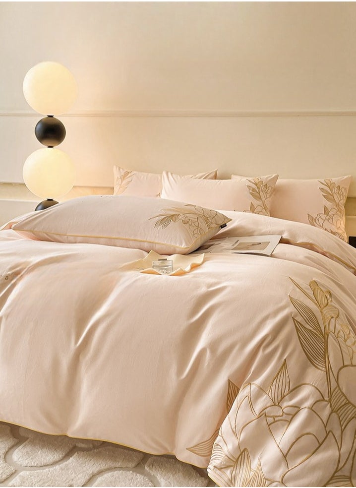 Generic Bed Sheet Style —  French High-End  Pure Cotton Embroidered Bedding Four Piece Set  - Image 5