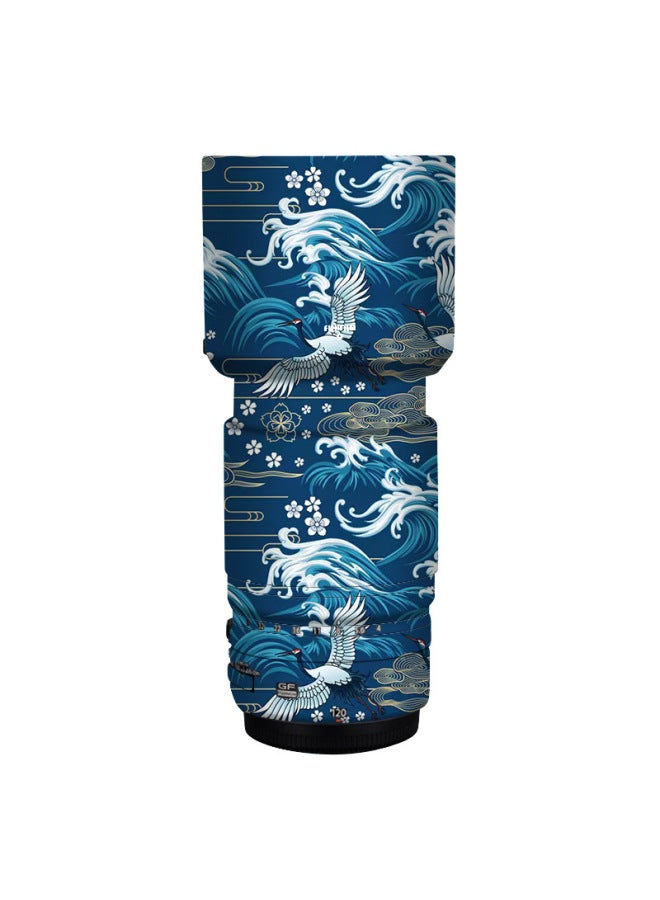 Loquat Walking Donkey Suitable For Fuji GF120 F4 Protective Film Color Change Film Sticker Skin Color Paper-Color:Blue Wave Flying Crane  - Image 1