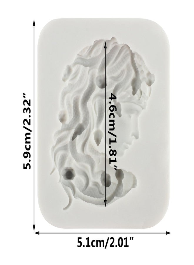 MINFEIDMS Medusa Fondant Molds Ancient Greek Head Goddess Medusa Cake Decorating Silicone Mold For Cupcake Topper Cake Decoration Candy Gum Paste Chocolate Polymer Clay - Image 2
