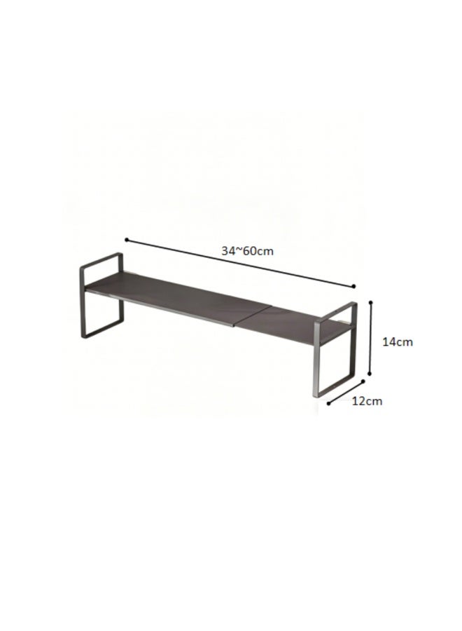 Smart Storage Adjustable Expandable Cabinet Shelf Organizer | Carbon Steel Kitchen Storage Rack - Image 3