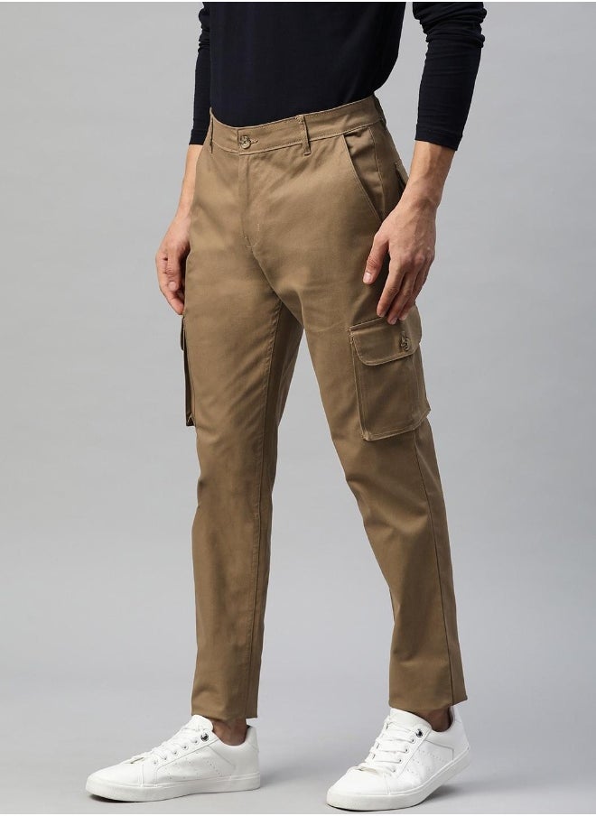 Hubberholme بنطلون كارجو رجالي بقصّة Slim Fit باللون الكاكي  - Image 2