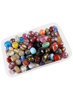 eshoppee eshoppee 12-14mm 200 gm Approx 150 pcs Multi-Color-Shape Mix Glass Beads for Jewellery Making kit Art and Crafts Materials for Necklace Bracelet Earring Making Materials DIY kit  - Image 1