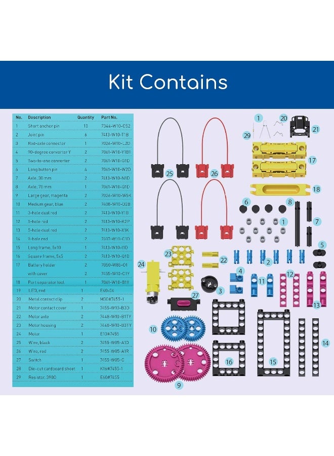 Thames & Kosmos طقم الدوائر الكهربائية السهلة من ثيمز وكوسموس - لعبة إلكترونية تعليمية STEM للأطفال، تعلم الأساسيات في الدوائر الكهربائية ووسيلة تعليمية عملية - Image 3