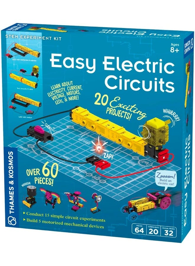 Thames & Kosmos طقم الدوائر الكهربائية السهلة من ثيمز وكوسموس - لعبة إلكترونية تعليمية STEM للأطفال، تعلم الأساسيات في الدوائر الكهربائية ووسيلة تعليمية عملية - Image 1