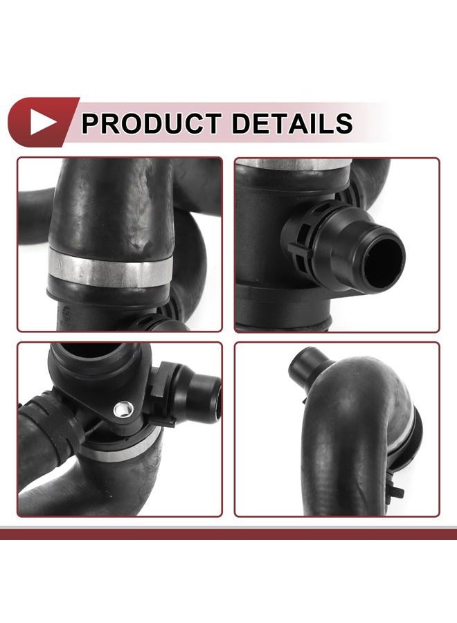 HEROFFIX 1 Pcs Radiator Coolant Hose for BMW 328i 2012-2016 428i 2014-2016 Engine Water Pump to Engine Inlet Water Hose No.11537639997 Black Rubber - Image 5
