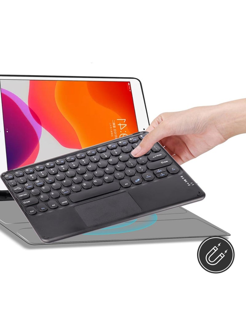 Rock Pow Wireless Bluetooth Keyboard with Touchpad 10 inch Portable Rechargeable Slim Keyboard for iPad Pro iPad Air iPad 9.7 iPad 10.2 iPad Mini and Other iOS Android Windows Tablet Computer and Phone Devices Universal - Image 5
