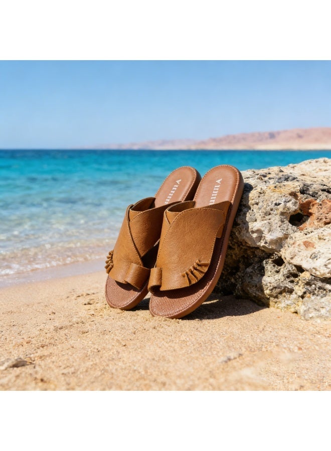 Summer Slide Slippers for Men, Wear Resistant Non Slip Sole Lightweight Beach Home Sandals - Image 3