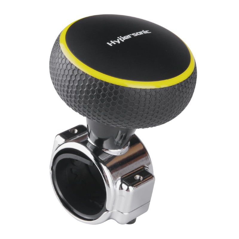 Hypersonic Large Steering Wheel Knob, Steering Wheel Spinner, Smooth and Durable Power Handle With Bearing Fits Cars, Trucks, Tractors, Boat, Mowers and Forklifts (Yellow) - Image 1