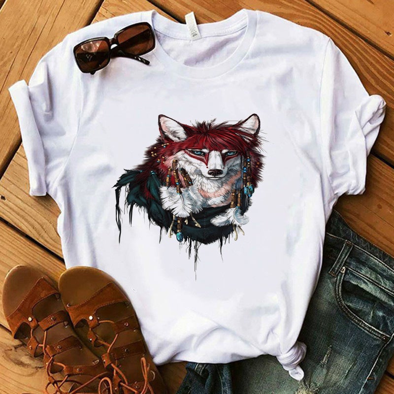 [Send on the same day] cross-border T-shirt women's short-sleeved printed T-shirt cartoon supply women's clothing - Image 1