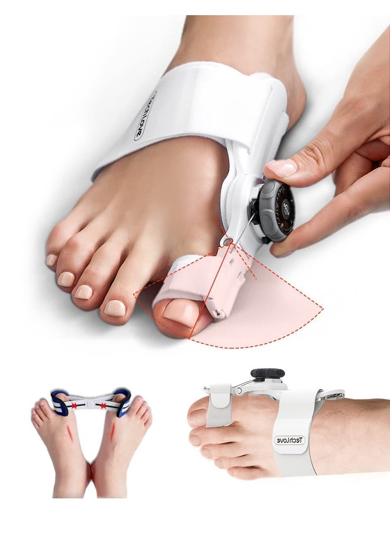 Techlove Bunion Corrector for Women and Men, Orthopedic Bunion Toe Straightener, Adjustable Bunion Splint with Silicone Inner Pad for Bunion Relief, Orthopedic Bunion Corrector (1 Count, Black)  - Image 1
