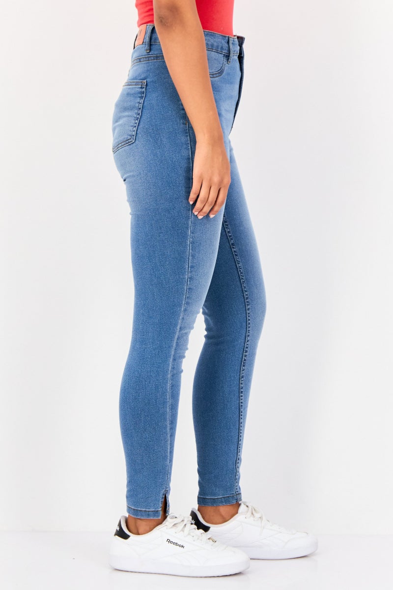 ONLY Jdy By Only Women Regular Fit Solid Straight Leg Jeans, Blue - Image 2