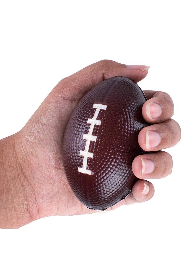 Super Z Outlet Mini Foam Sports Balls 24 Pack for Kids Adults Mini Baseball Football Basketball Soccer Stress Bulk Toy Game Party Decoration Small Relaxable (Football) - Image 3