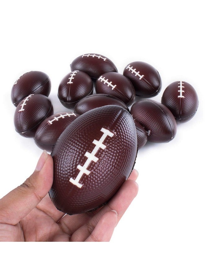 Super Z Outlet Mini Foam Sports Balls 24 Pack for Kids Adults Mini Baseball Football Basketball Soccer Stress Bulk Toy Game Party Decoration Small Relaxable (Football) - Image 2