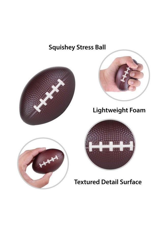 Super Z Outlet Mini Foam Sports Balls 24 Pack for Kids Adults Mini Baseball Football Basketball Soccer Stress Bulk Toy Game Party Decoration Small Relaxable (Football) - Image 5