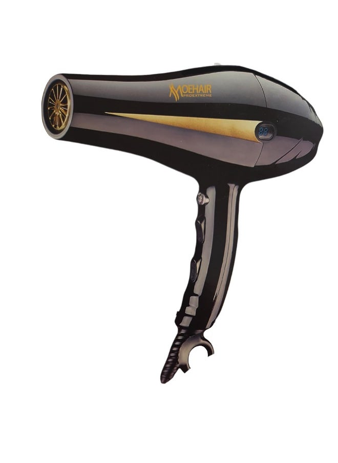 MoeHair - Professional Hair Dryer MC-6601, Professional AC Motor 6600W for Strong and Steady Airflow, Comes with 3 Nozzles, Cool Shot Function to Fix Style After Finish, Multiple Heat Settings for Fast Hair Drying with Heat Damage Protection Styling Smooth and Wavy Hair, Perfect for Daily, Home or Salon Use - Image 1