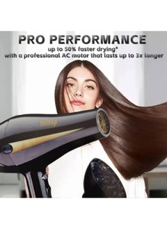 MoeHair Professional Hair Dryer MC-6601, Professional AC Motor 6600W for Strong and Steady Airflow, Comes with 3 Nozzles, Cool Shot Function to Fix Style After Finish, Multiple Heat Settings for Fast Hair Drying with Heat Damage Protection Styling Smooth and Wavy Hair, Perfect for Daily, Home or Salon Use  - Image 3