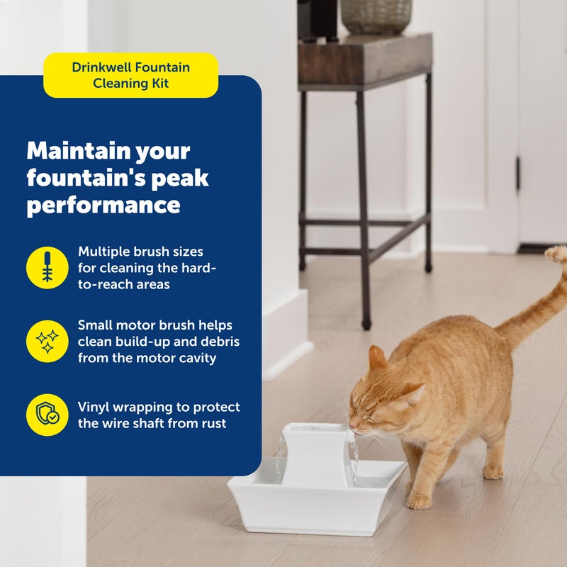 PetSafe Drinkwell Fountain Cleaning Kit - Deep Bowl Cleaning for Hard-to-Reach Areas of Compatible Cat Fountains - Removes Hidden Residue & Maintains Pump Performance - Image 2