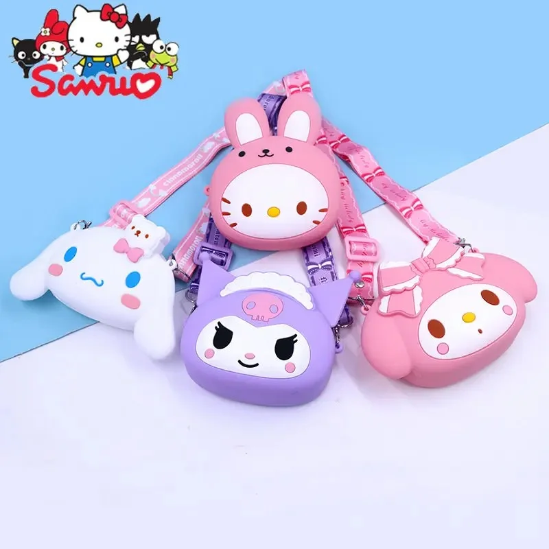Mj Toys Melody Light Pink Hello Kitty Silicone Crossbody Bag Cartoon Melody Shoulder Bags Women Kids Handbag Coin Purse Storage Bag Gifts (From Overseas)