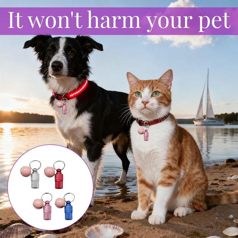 squishy 4PcsDog Name Tag,Dog Collar with Name Tag, Lightweight and Durable Pet ID Tags for Dogs, Includes Blue, Pink, Silver, Red for Easy Identification in Parks and Outdoors - Image 3