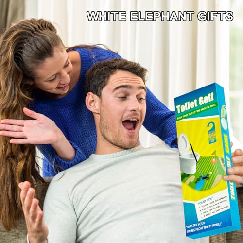 Wondrus Funny Mini Golf Gag Gifts for Men Golfer Toilet Golf Bathroom Game for Adults Unique Birthday Gifts for Dad from Daughter Son Fun White Elephant Gift Idea for Brother Husband Boys BoyfriendHim - Image 5