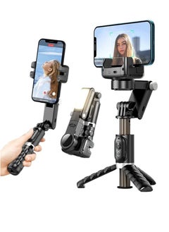 Q18 Fill Light Gimbal Stabilizer Selfie Stick Tripode مع تتبع الوجه ، دوران بزاوية 360 درجة ، تتبع وضع سطح المكتب عن بعد لتسجيل الفيديو للهواتف الذكية التي تعمل بنظام Android iPhone