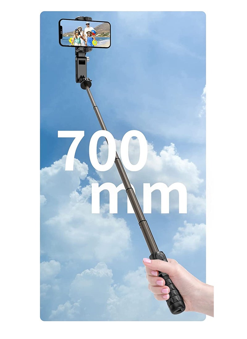 شو وو - Q18 Fill Light Gimbal Stabilizer Selfie Stick Tripode مع تتبع الوجه ، دوران بزاوية 360 درجة ، تتبع وضع سطح المكتب عن بعد لتسجيل الفيديو للهواتف الذكية التي تعمل بنظام Android iPhone - Image 1