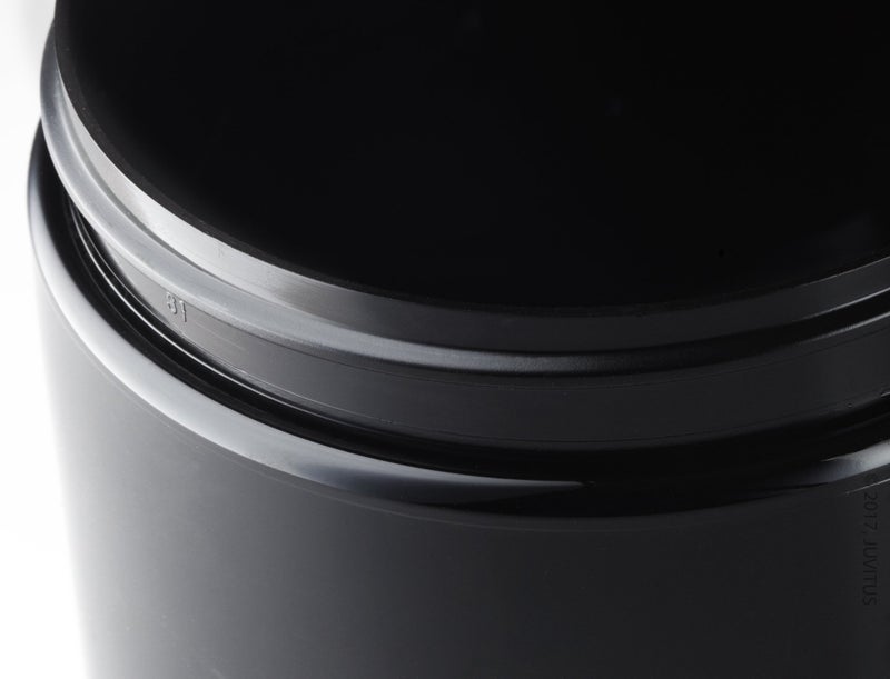 JUVITUS 8 oz Black PET Plastic Refillable Low Profile Jar with Black Lid (6 Pack) - Image 5
