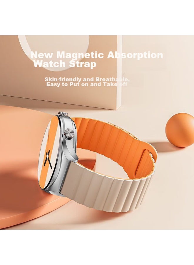 Mssm Compatible Liquid Silicone Magnetic Loop Strap For Huawei Watch 4 Pro/gt5/gt4/gt5 Pro 46/48mm Dial - 22mm - Image 3
