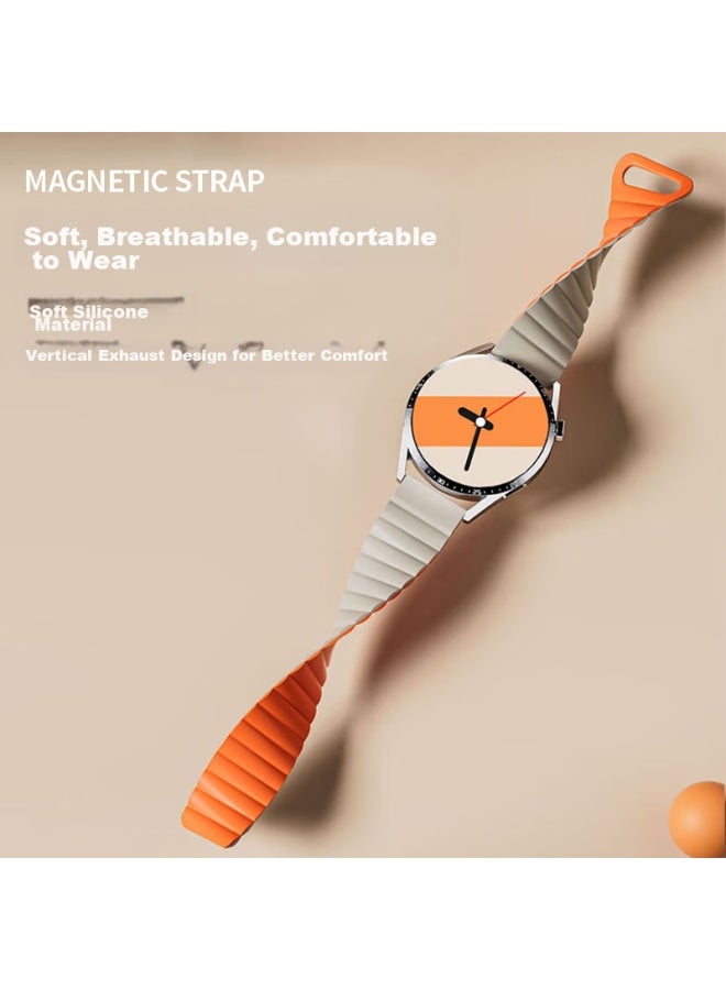 Mssm Compatible Liquid Silicone Magnetic Loop Strap For Huawei Watch 4 Pro/gt5/gt4/gt5 Pro 46/48mm Dial - 22mm - Image 5