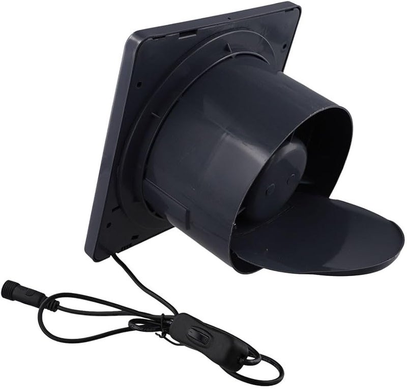 6 Inch Industrial Solar Extractor Fan Kit 12V Silent Ventilation For Pet Breeding House - Image 1