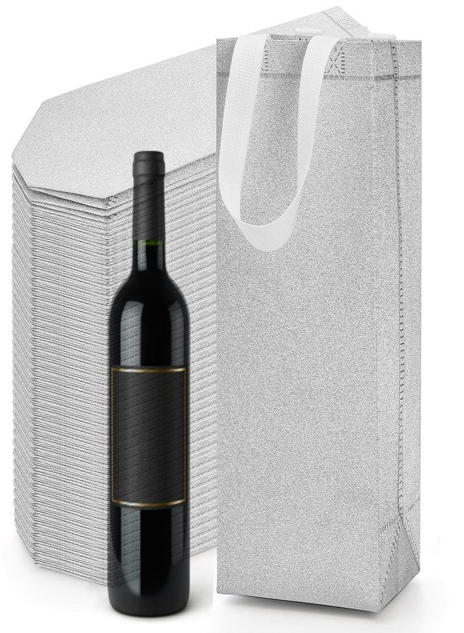 Peohud 50 Pack Wine Gift Bags Bulk, Reusable Non Woven Wine Bottle Tote Bags with Handles for Champagne, Liquor, Beverage, Party, Shopping, Retail Merchandise - Image 1