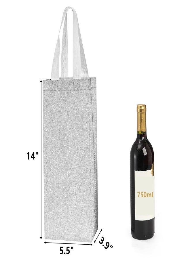 Peohud 50 Pack Wine Gift Bags Bulk, Reusable Non Woven Wine Bottle Tote Bags with Handles for Champagne, Liquor, Beverage, Party, Shopping, Retail Merchandise - Image 2