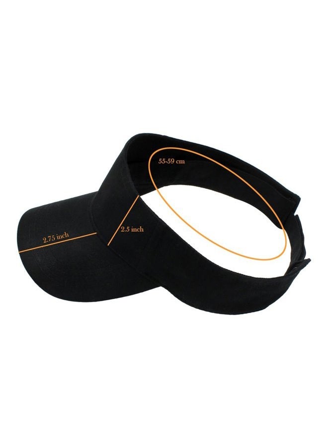 Top Level Sun Sports Visor Men Women - One Size Cap Hat, BLK, Black, One size - Image 3