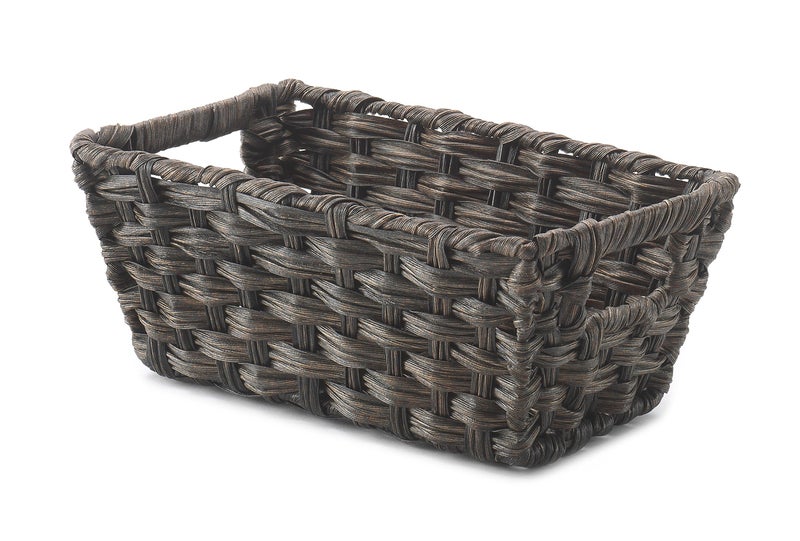 Whitmor Driftwood Split Rattique Small Shelf Tote