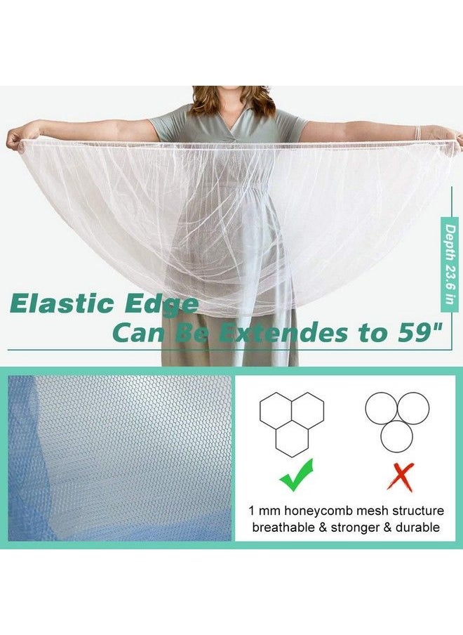 Sysmie Mosquito Net For Stroller 2 Pack Durable Baby Stroller Mosquito Net Perfect Bug Net For Strollers Bassinets Cradles Playards Pack N Plays And Portable Mini Crib (Blue) …  - Image 3