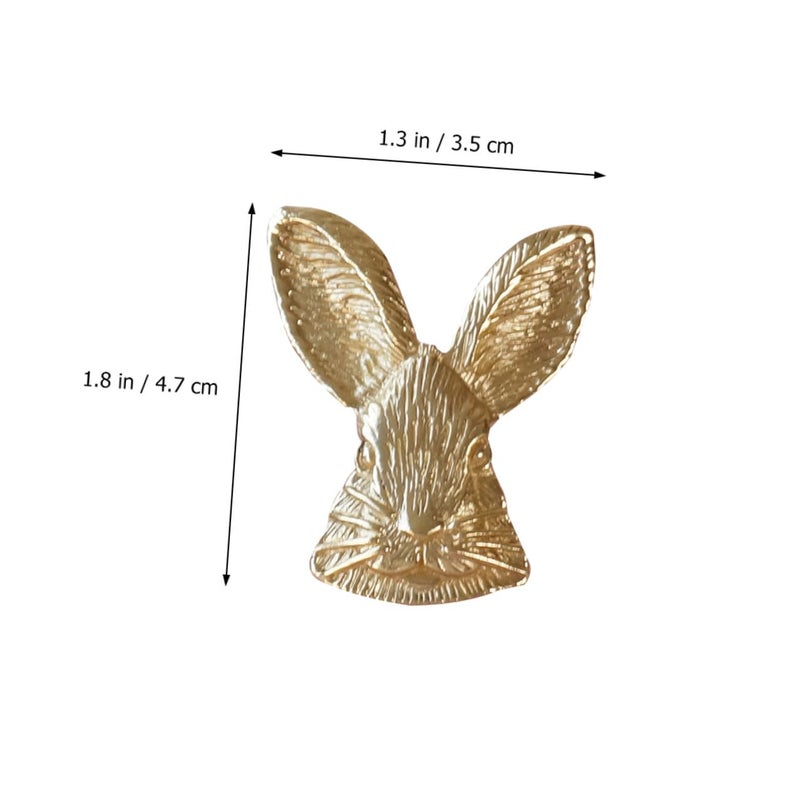 Brass Rabbit Head Pull Handle Cabinet Door Knob Drawer Knob for Cupboard Closet Furniture - Image 3