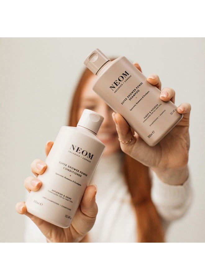 NEOM Super Shower Power Natural Shampoo, 300ml | Purifying Cleanser | Spearmint, Rosemary & Eucalyptus | For All Hair Types | Vegan - Image 5
